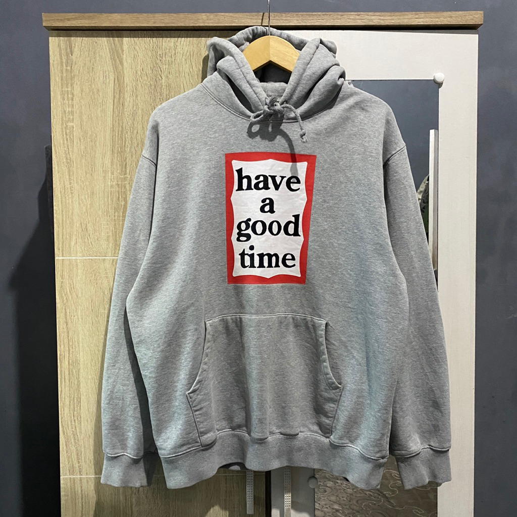 Jaket Pullover Hoodie by Have A Good Time - Red Frame size XL