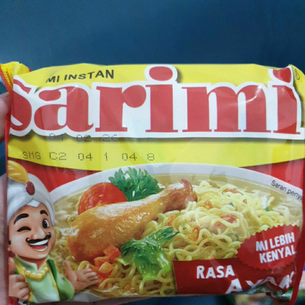 

Sarimi Merah Rasa Ayam + Bawang Goreng