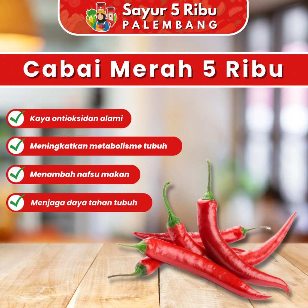 

Cabai Merah - Sayur 5 Ribu Palembang