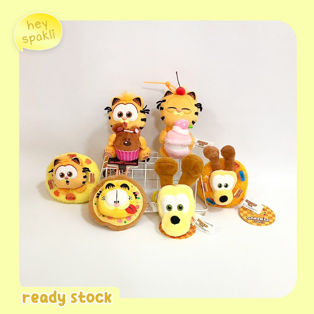 gantungan kunci / earphone bag - garfield family karakter kartun kucing plush keychains - G005