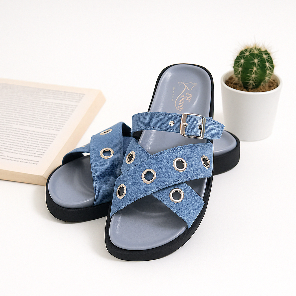 NR_Big_Size Sandal Platfrom Slip On Wanita Casual Kekinian Size 40-45