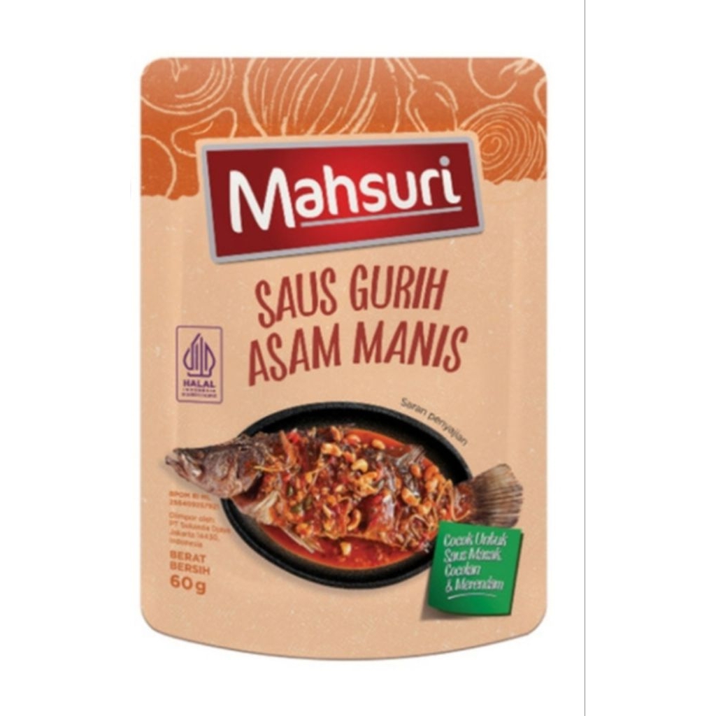 

mahsuri saus gurih asam manis pack 60 gram