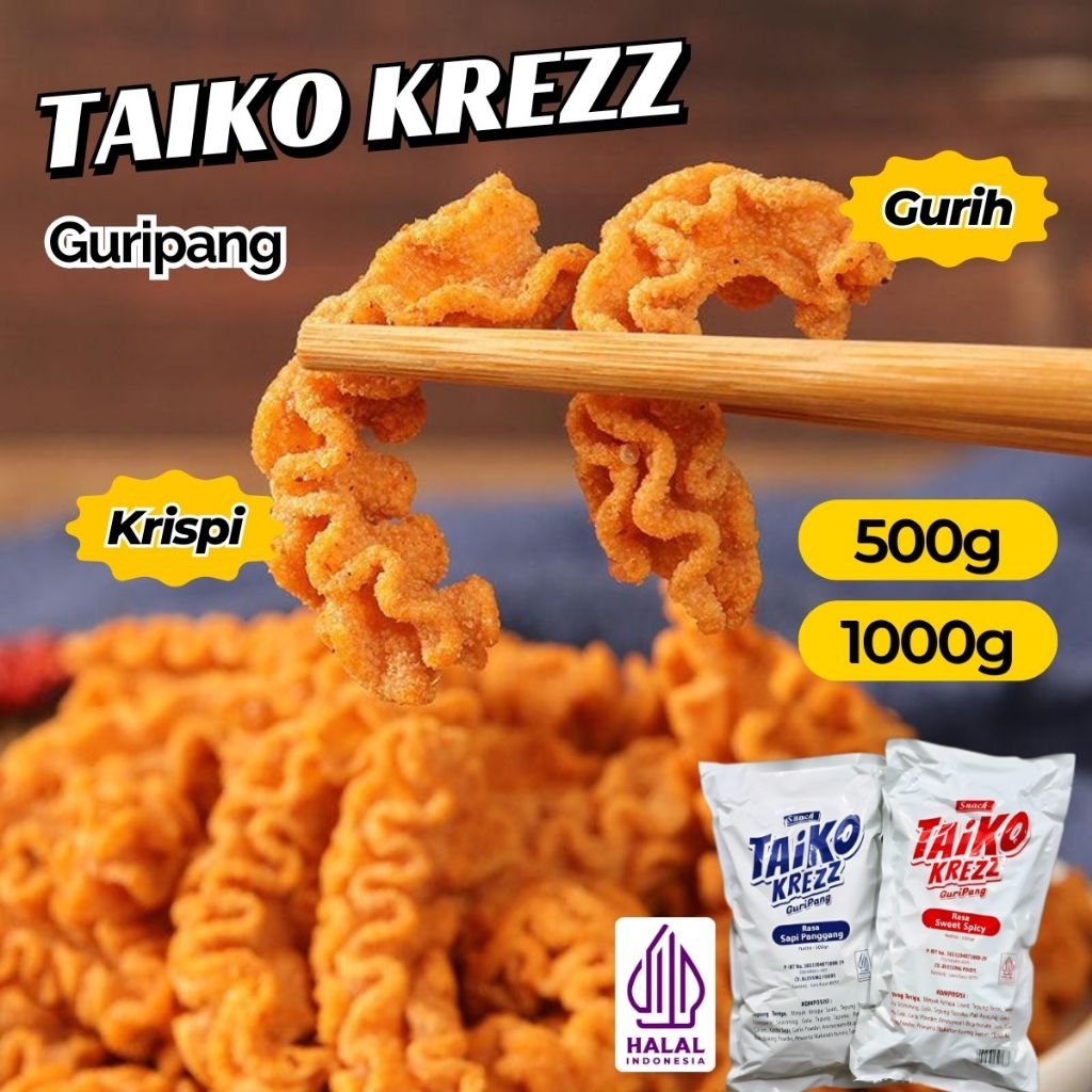 

Snack Taiko Krezz Guripang 500g/1000g hampers lebaran idul fitri/parcel lebaran idul fitri jajan lebaran camilan/makanan kembung COD
