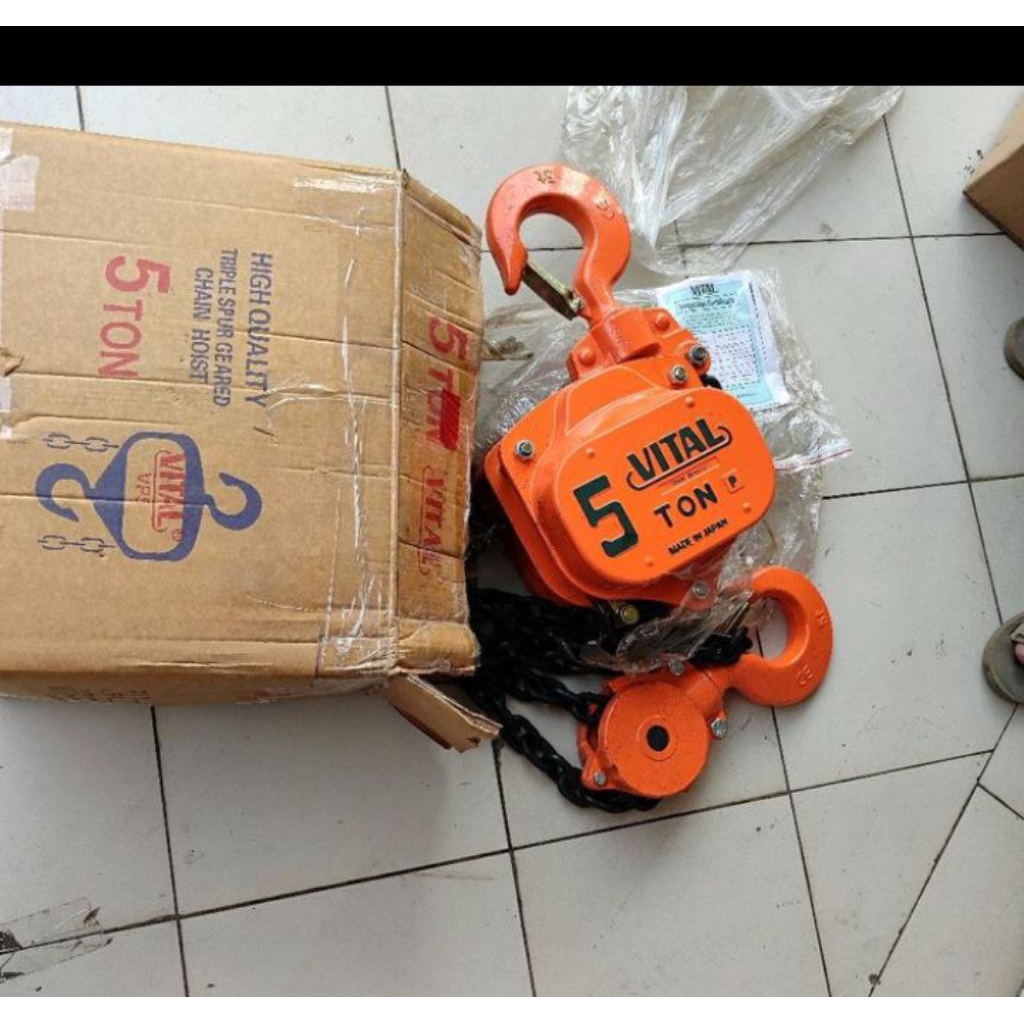 Chain Block Vital 5 ton 3 meter chain block manual VITAL Made in japan
