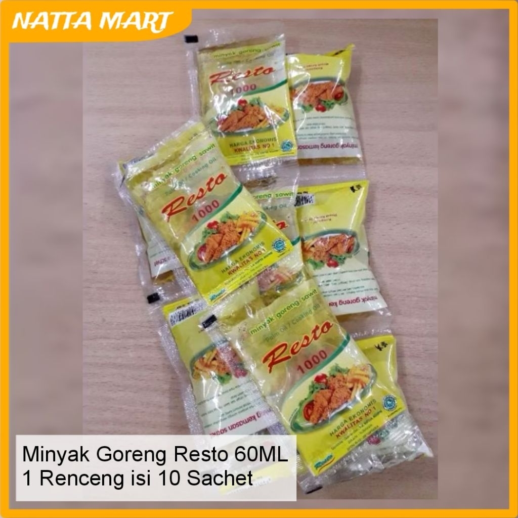MINYAK GORENG RESTO 60ML (1 RENCENG ISI 10)