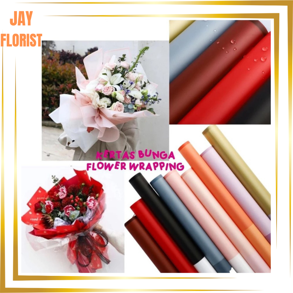 

KB6024 Flower Wrapping Kertas Bunga Flower Paper Cellophane BI Color PASTEL DOFF / Matte