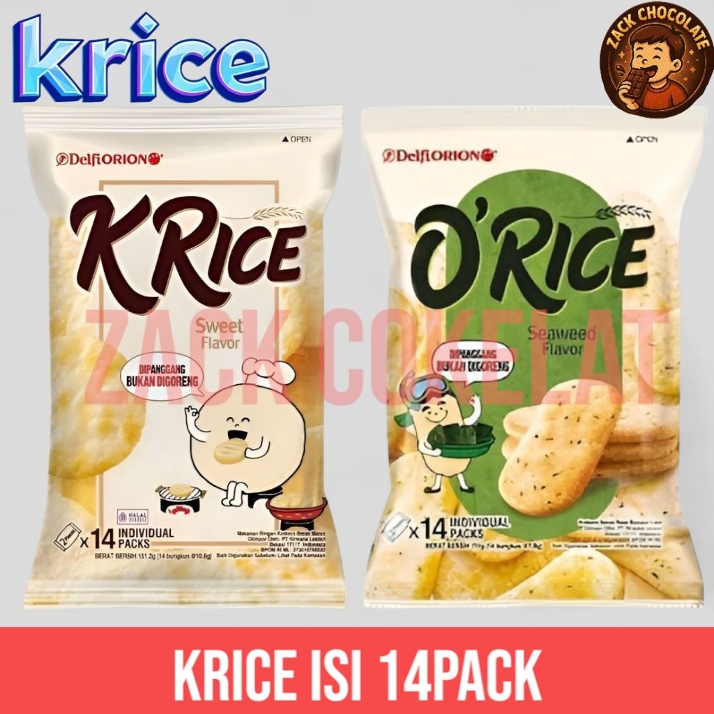 

Delfi Orion Krice 1 Pack Isi 14 – Sweet Flavor / Seaweed Flavor – Snack Renyah Lezat