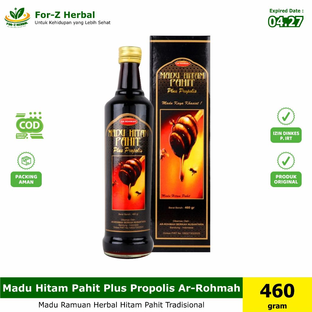 

Madu Hitam Pahit Ar Rohmah - 460 gr