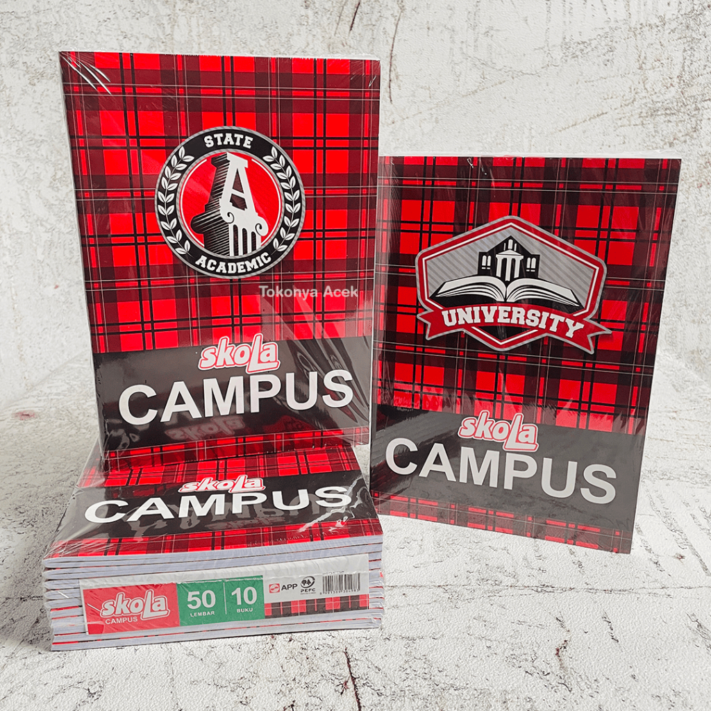 

Buku Tulis BIGBOSS Campus SKOLA 50 Lembar – 1 Pack Isi 10 | Ukuran Besar by SiDU Grosir Murah