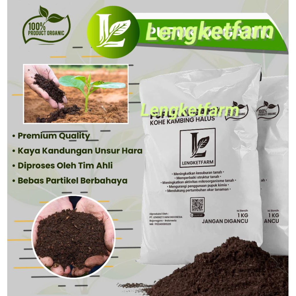 Kohe kambing halus fermentasi | Repack 1kg