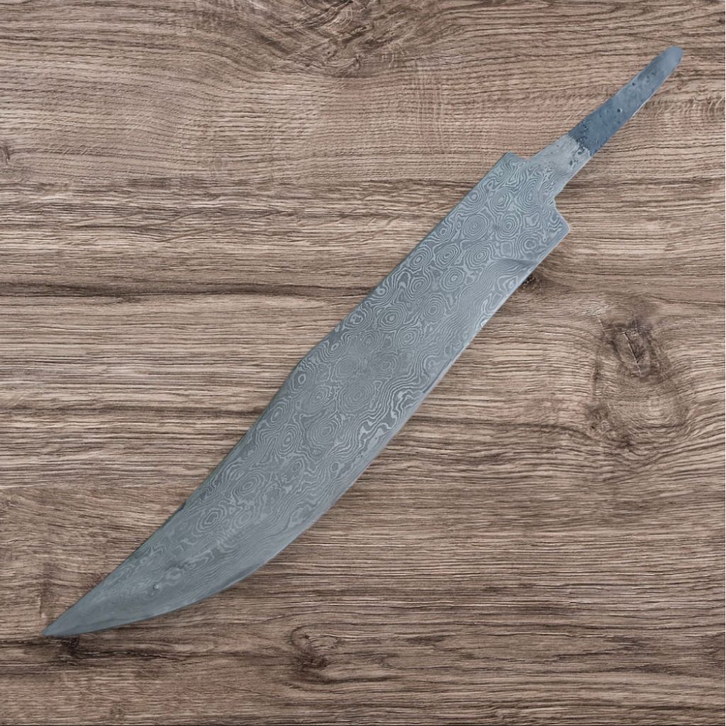 pilet bahan baja damascus pamor asli siap pakai