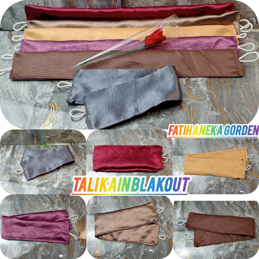 TALI KAIN BLAKOUT-PENGIKAT GORDEN BAHAN KAIN-TALI HORDENG-PENGIKAT GORDEN