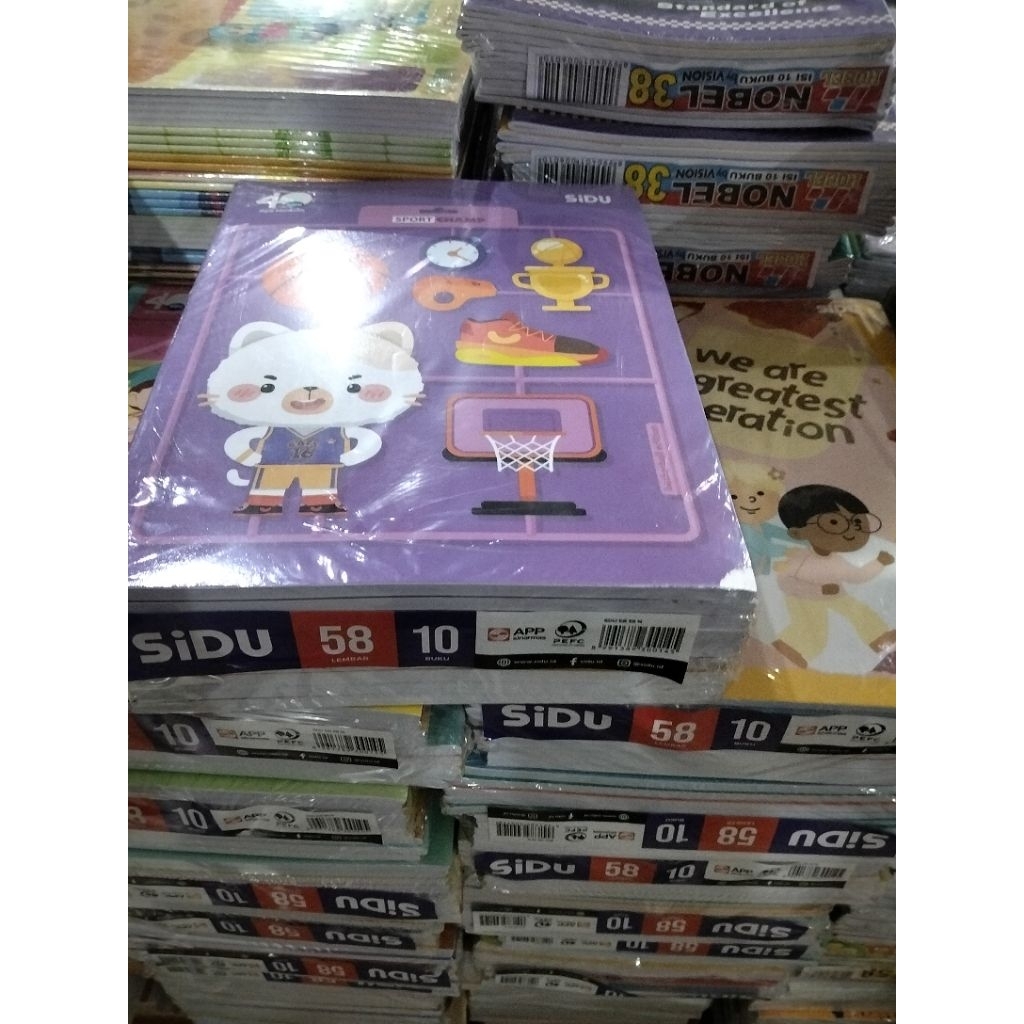 

Buku tulis sidu 58 lembar 1 pack isi 10 buku tulis tebal motif lucu