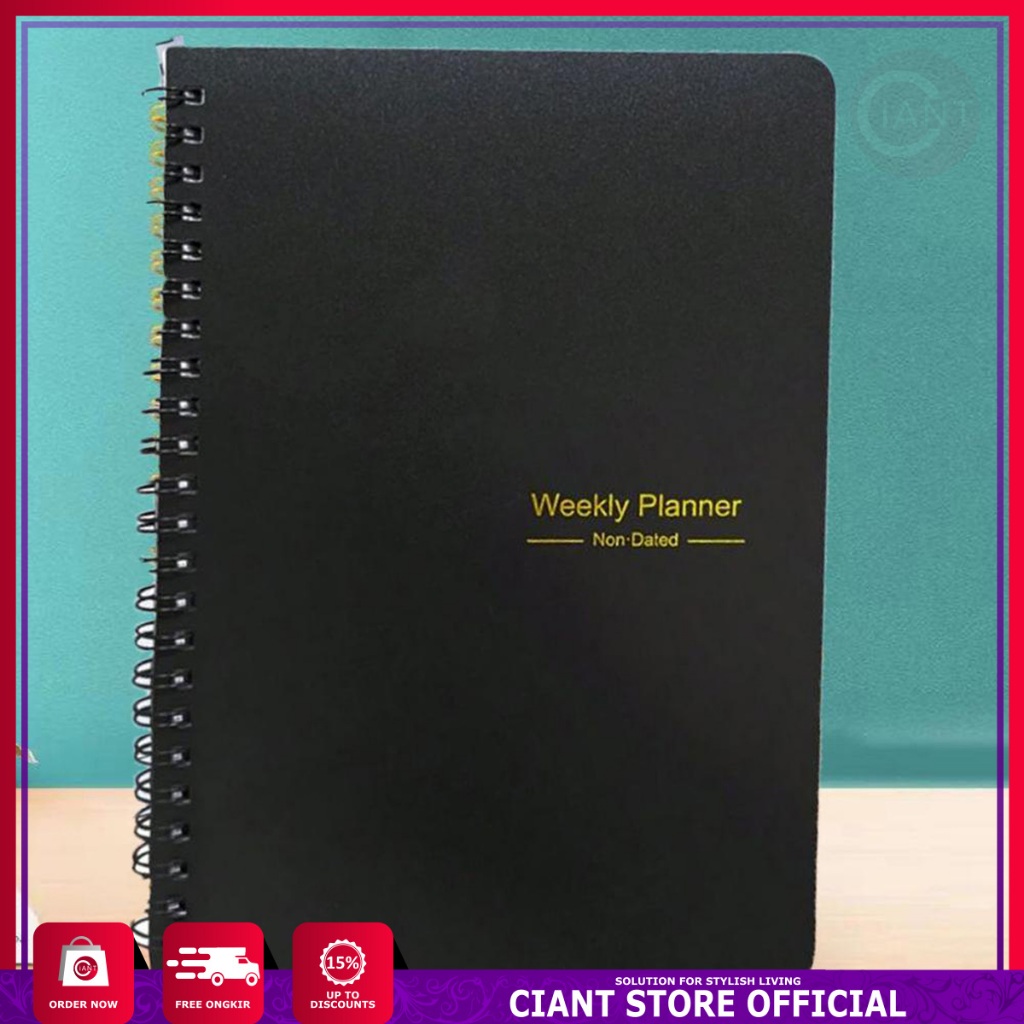 

DIARY BUKU CATATAN AGENDA BOOK SERBAGUNA NOTE RING BINDER MINIMALIS