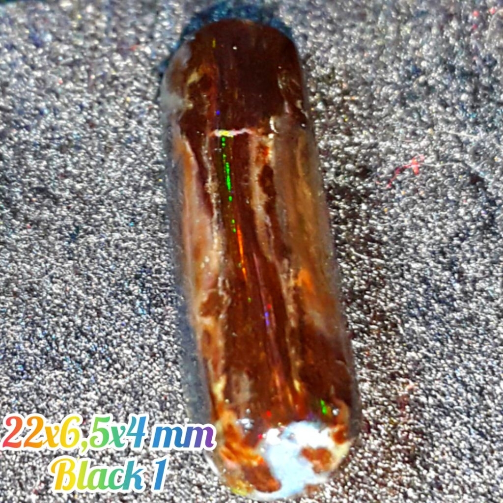Batu Akik Black Opal Sempur Ruyung Natural Jarong Bahan Ranting