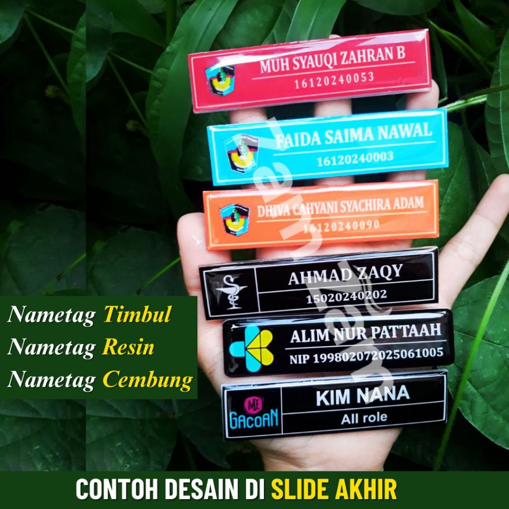 

(Express) | Nametag Nama Timbul | Papan Nama Dada | Nametag Magnet | Papan Nama Akrilik