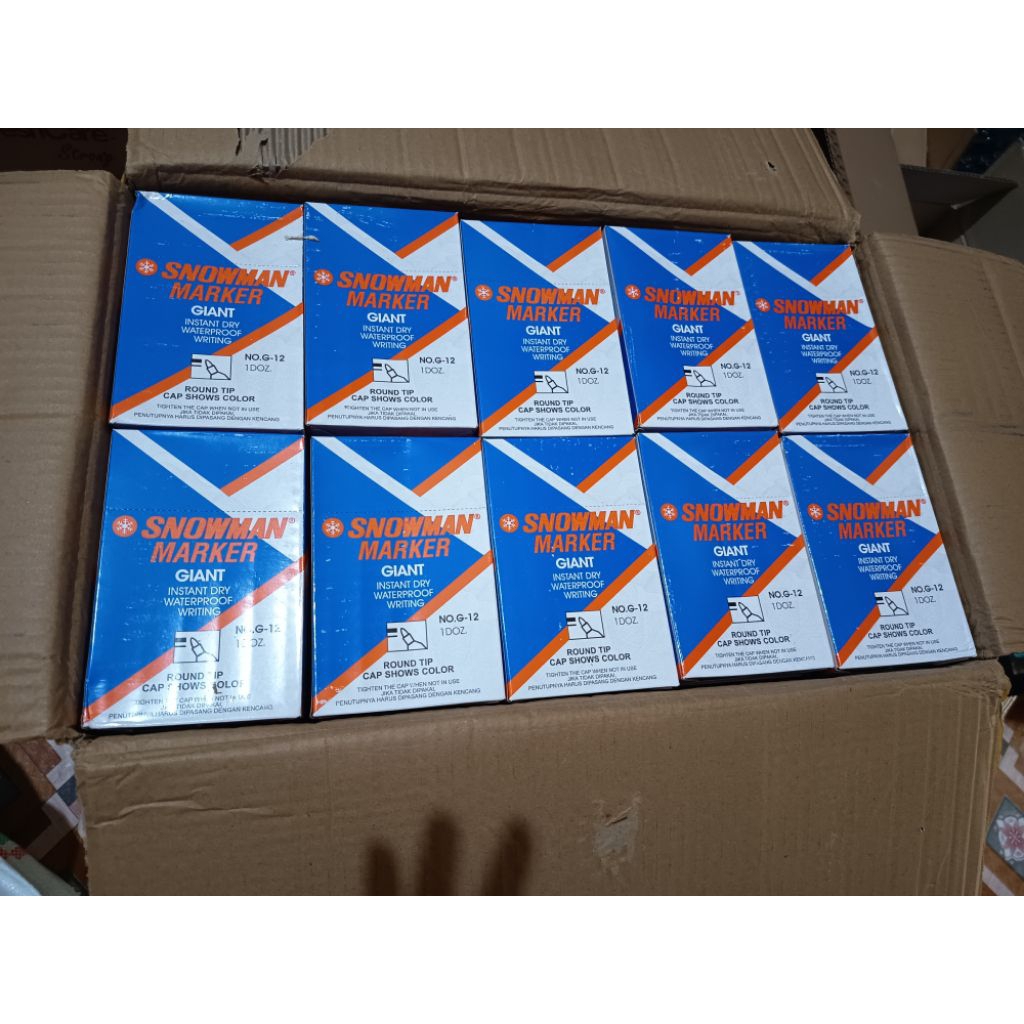 

spidol permanen snowman hitam
