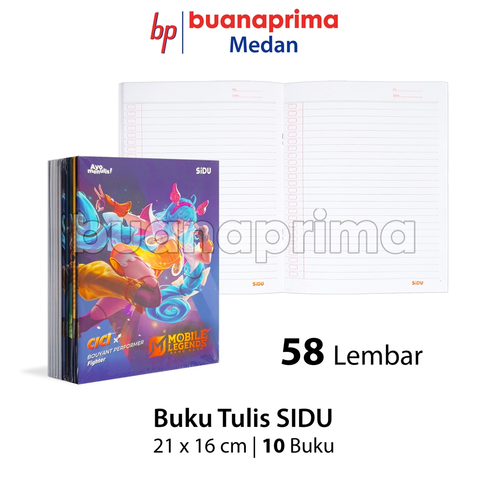 

Buku Tulis PENDEK SIDU 58 Lembar 1 Pack isi 10 Buku Notebook Sekolah A5 Sinar Dunia Kwarto