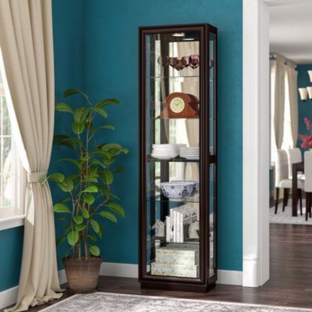 Lemari Pajangan Kaca Minimalis Lemari Hias Kayu Jati 05NAG