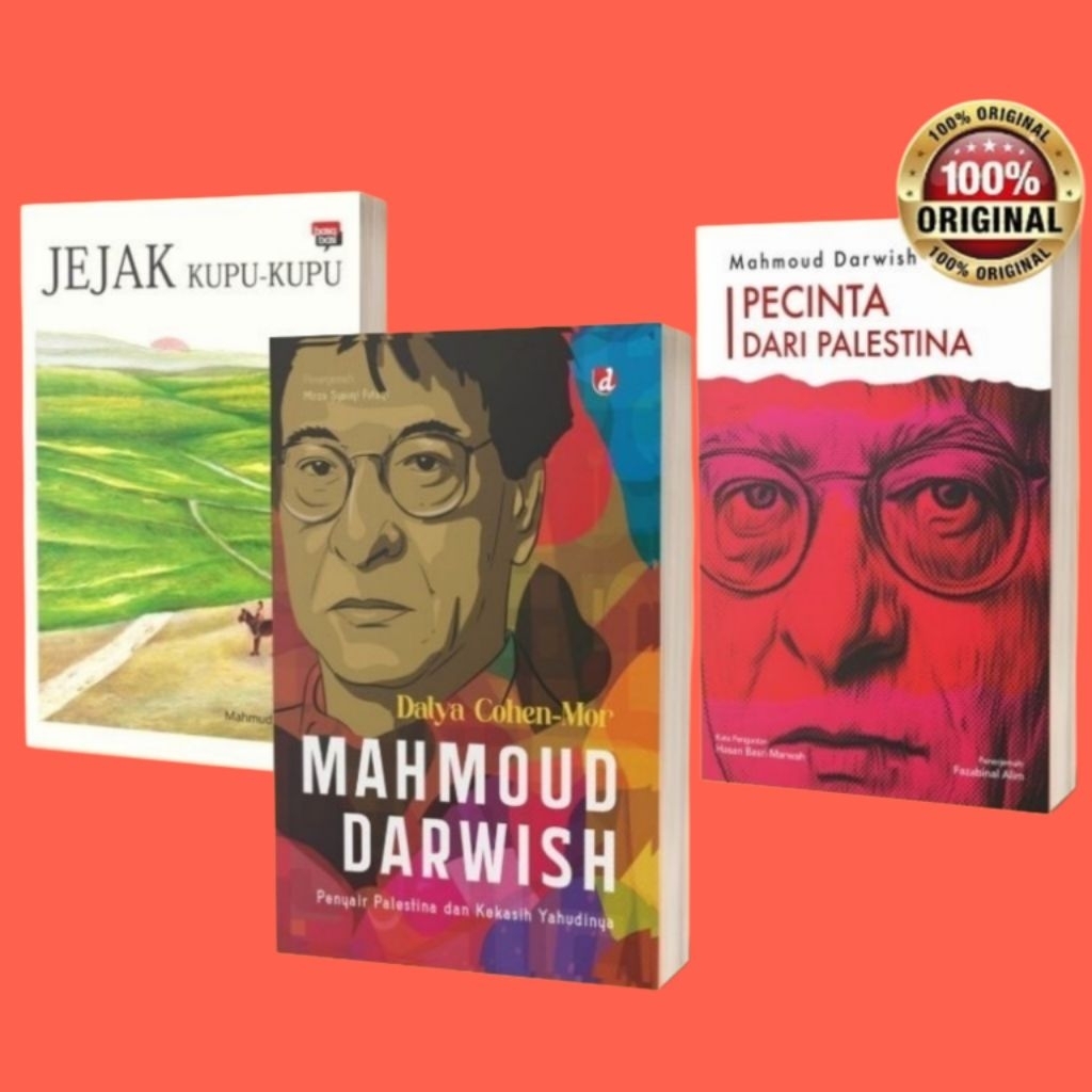 Paket buku mahmoud darwish/pecinta dari palesitina/jejak kupu kupu/mahmoud darwish