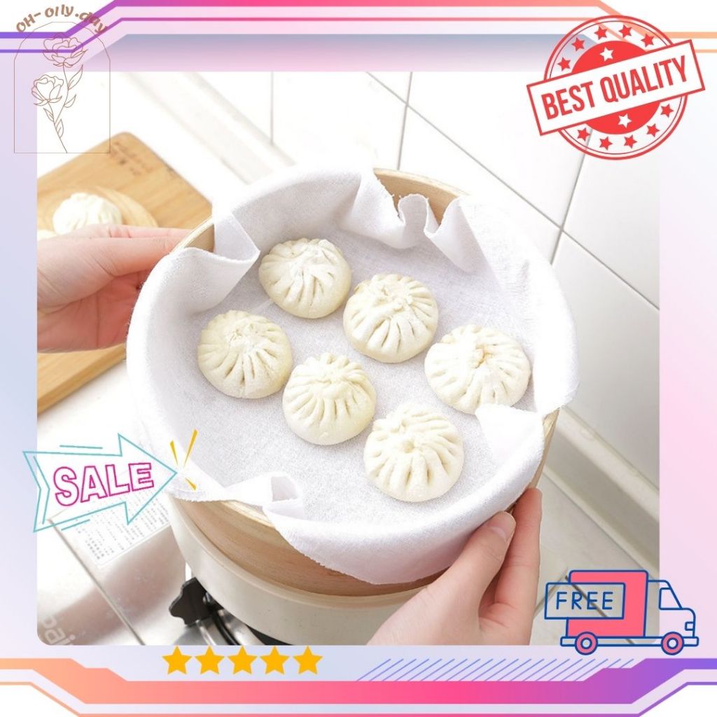 Kain Tatakan Kukusan anti panas Anti lengket Kain Kukusan Makanan Roti Kue Alas kukusan Serbaguna / 