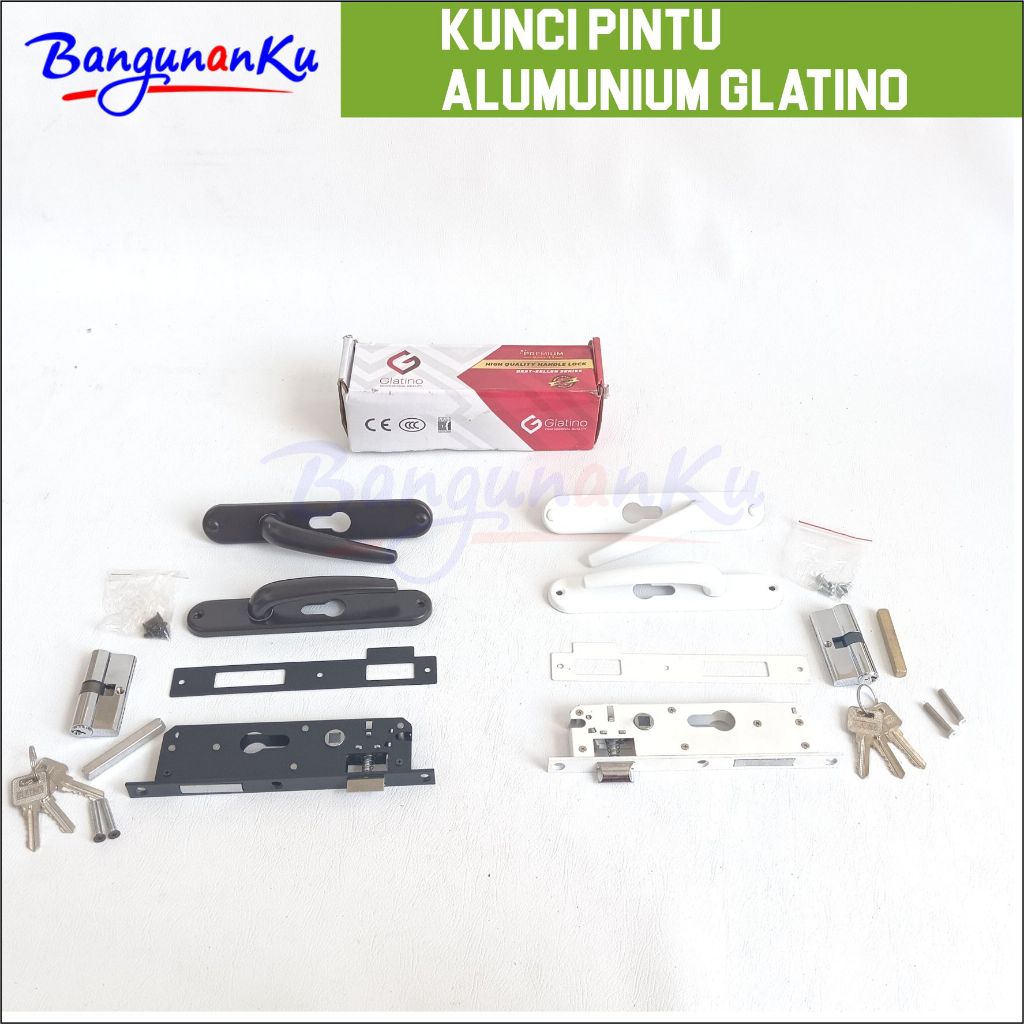KUNCI PINTU ALUMUNIUM GLATINO /KUNCI PINTU SET/KUNCI PINTU ALUMINIUM/SET KUNCI PINTU SLIDING