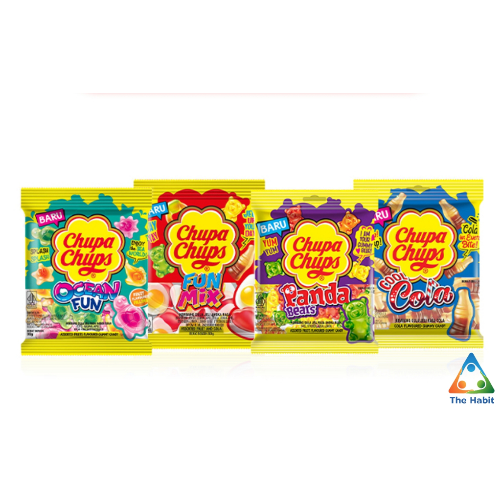 

(The Habit) Chupa Chups Ocean Fun Mix Play Tennis Sour Bites Sour Tubes Cool Cola Panda Bears