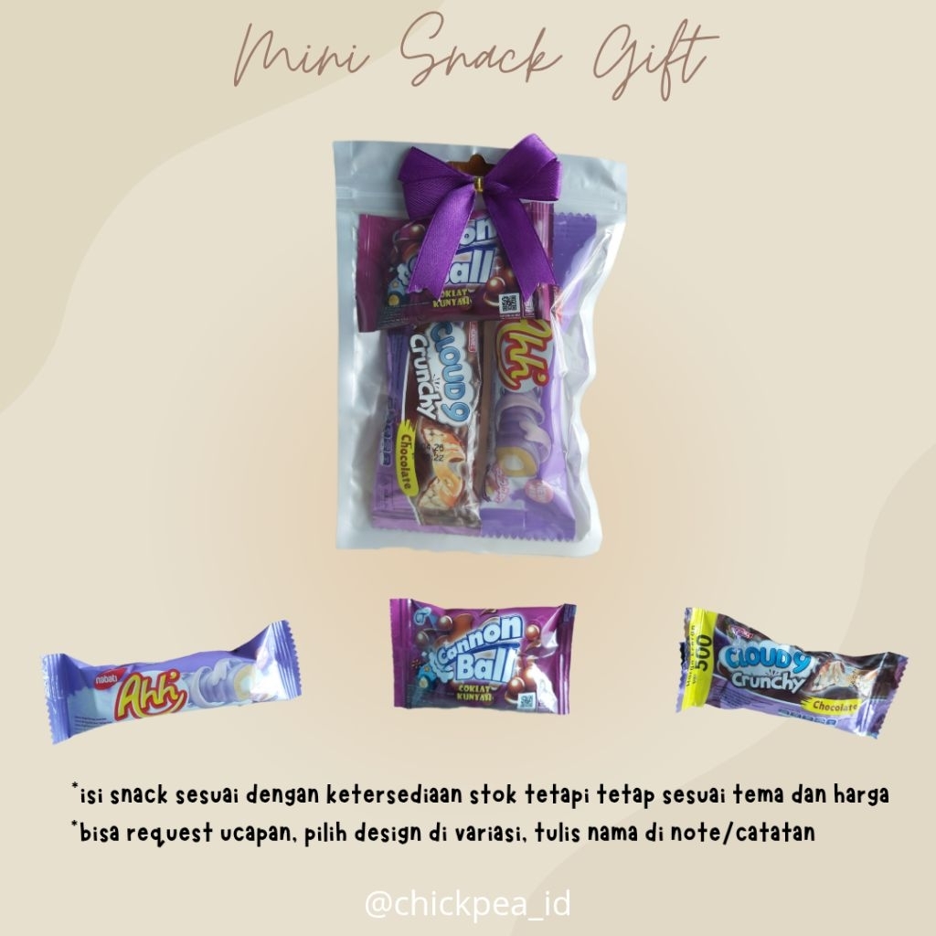 

Mini Snack Gift | Hampers Snack | Parcel Snack | Souvenir | Snack Pack | Gift Snack Ulang Tahun