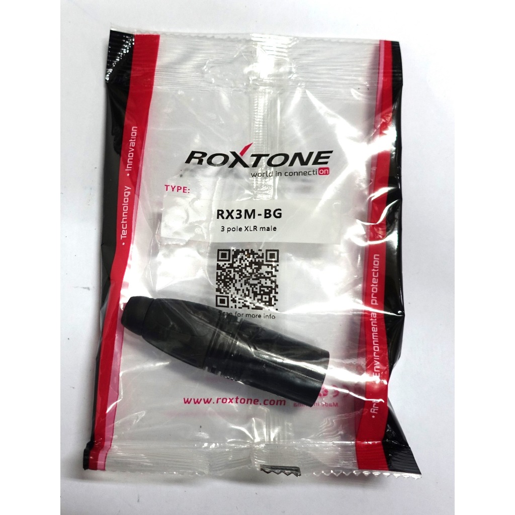 XLR Canon Male Black Roxtone