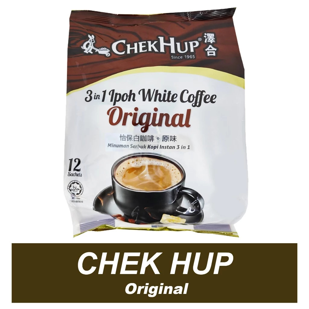 

Chek Hup 3 in 1 Ipoh White Coffee Original Isi 40 gram x 12 Sachet