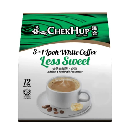 

Chek Hup 3 in 1 Ipoh White Coffee Less Sweet 35gr x 12