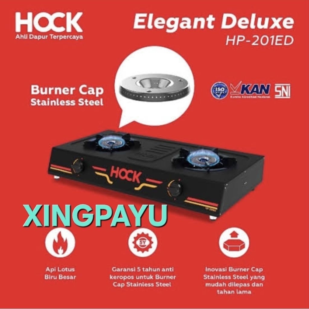 Kompor 2 Tungku HOCK 201ED