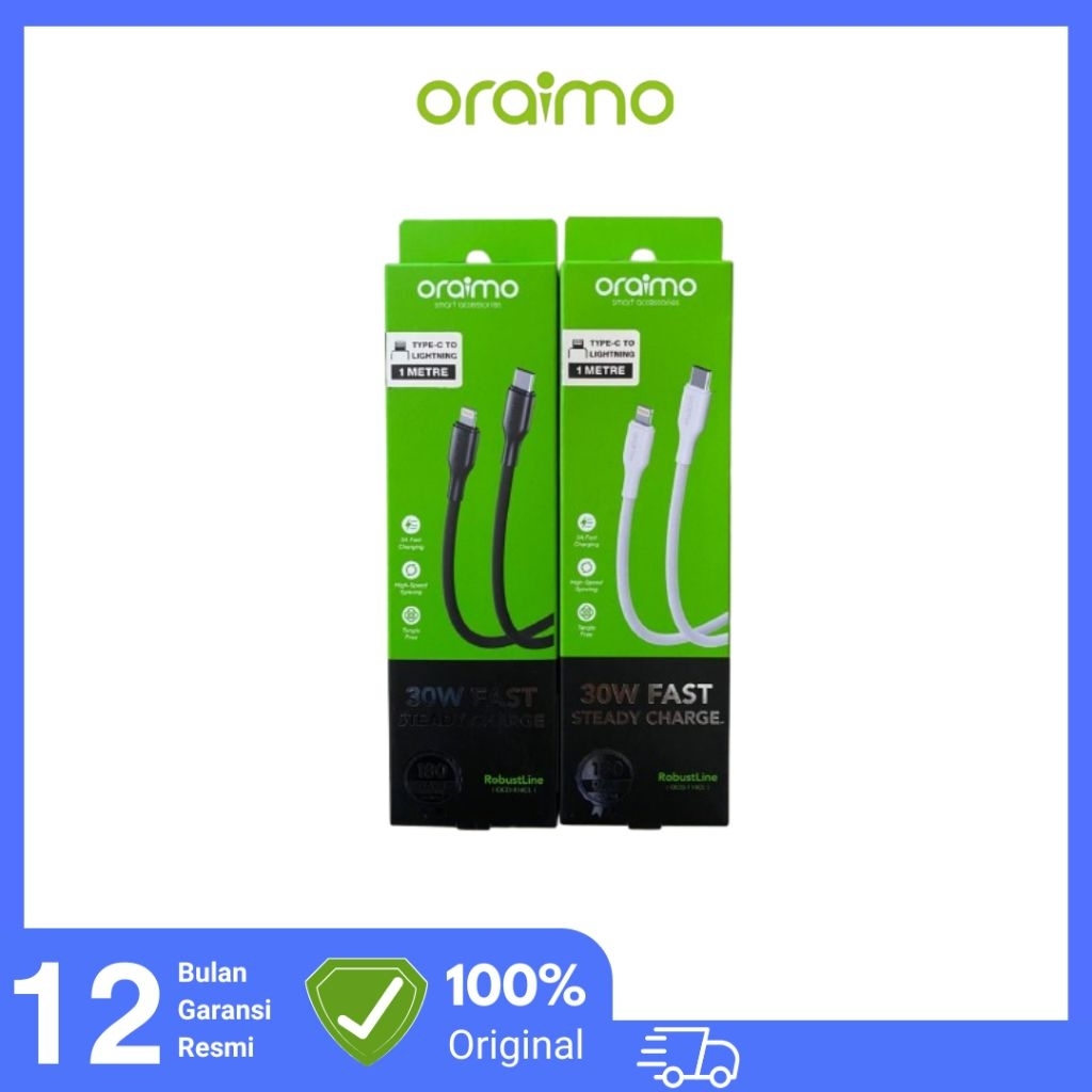 Oraimo OCD 114CL Kabel Data Charger 60W 5V 3A Super Fast Charging Type C to L