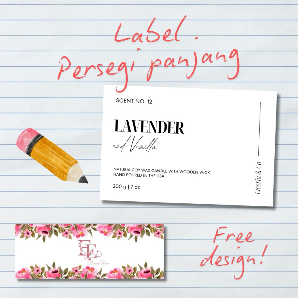 

LABEL STICKER KEMASAN PERSEGI PANJANG | LABEL MAKANAN | LABEL SKINCARE| CUSTOM DESIGN STICKER CEPAT