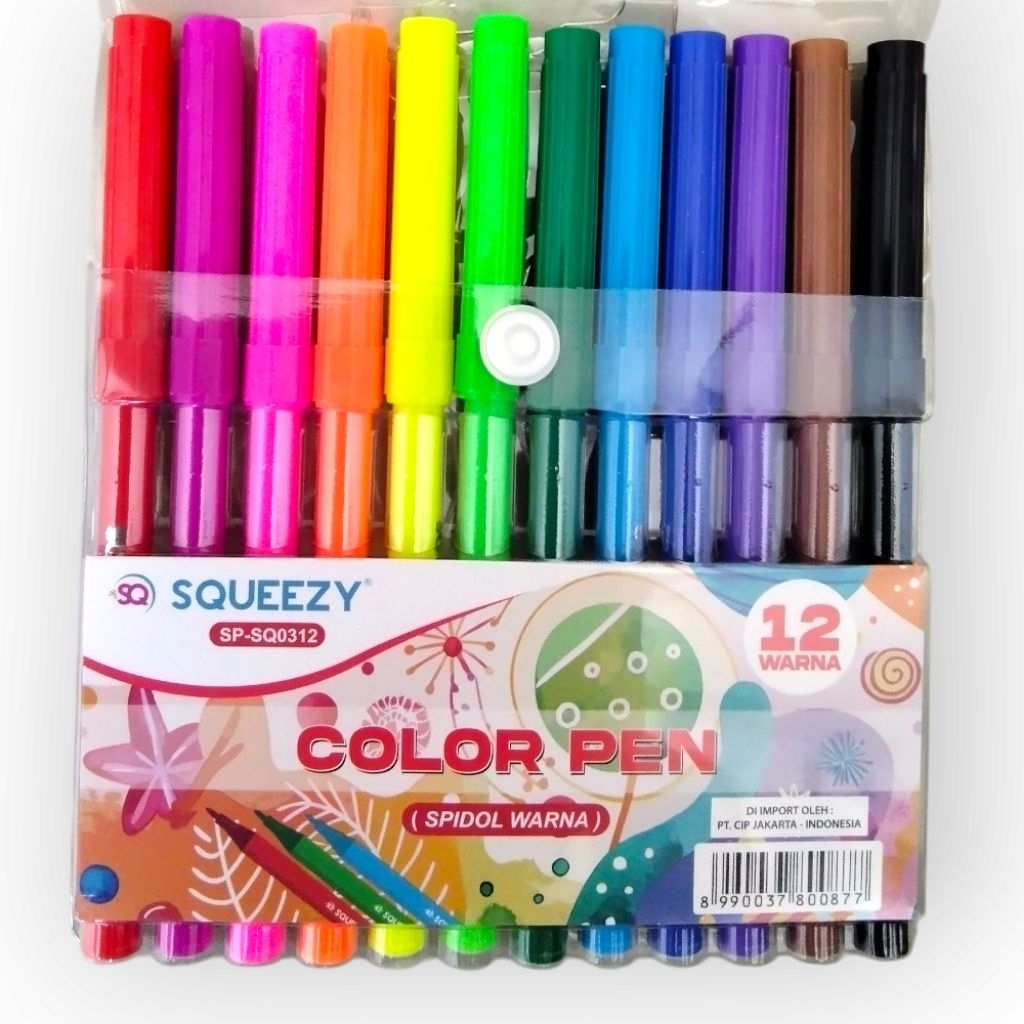 

Spidol Warna Squeezy (Isi 12 pcs)
