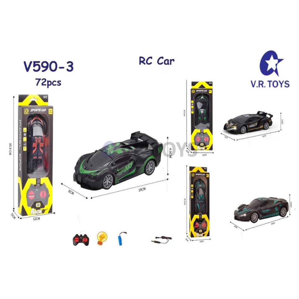 Mainan Mobil Remot Control Rc Sport Hitam