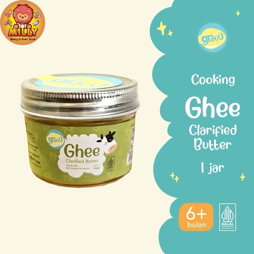 

GROUU - Grassfed Ghee Butter (Mentega rendah laktosa) - BB Booster MPASI - NO MSG