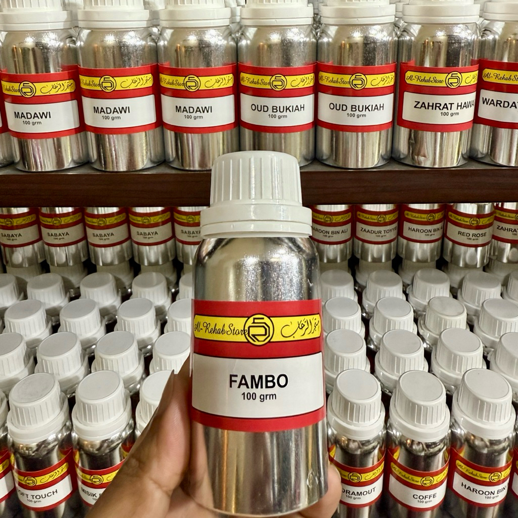 FAMBO ALREHAB BIBIT MURNI 100ML PARFUM ARABIAN ORIGINAL SEGEL AL REHAB 100.ML BIBIT PARFUME BIANG 10