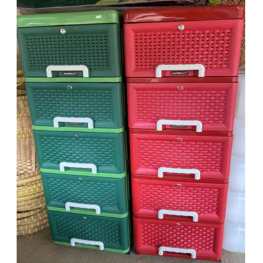 NAPOLLY LEMARI LACI ROTAN 5 SUSUN