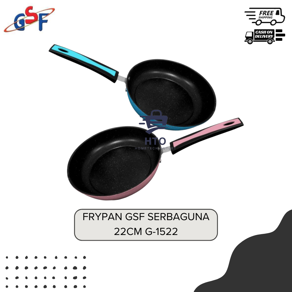 GSF Frypan Teflon GSF G-1522 Anti Lengket Diameter 22 CM Teflon Wajan Panci Goreng