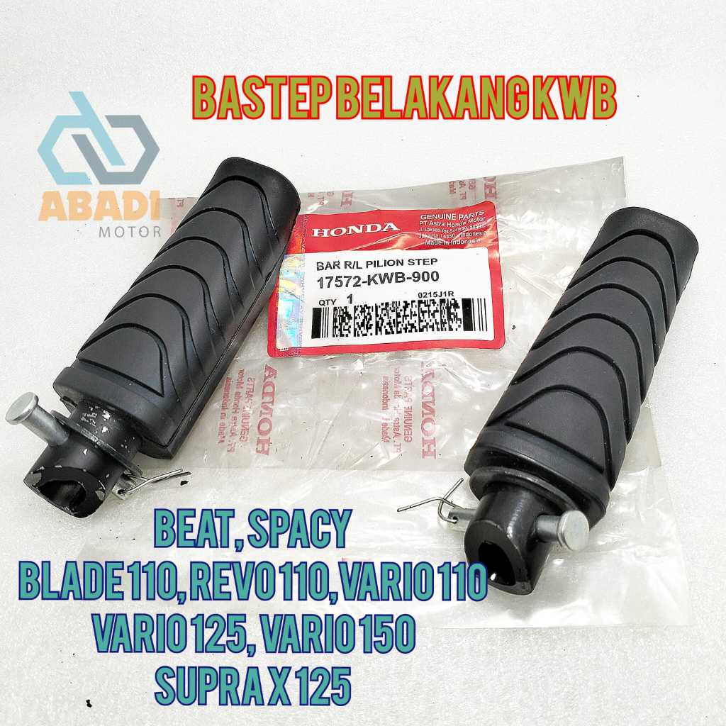 Bastep Footstep Belakang Ori Honda KWB Beat FI Vario 110 Karbu Spacy Vario 125 ESP 150 LED Revo Fit 