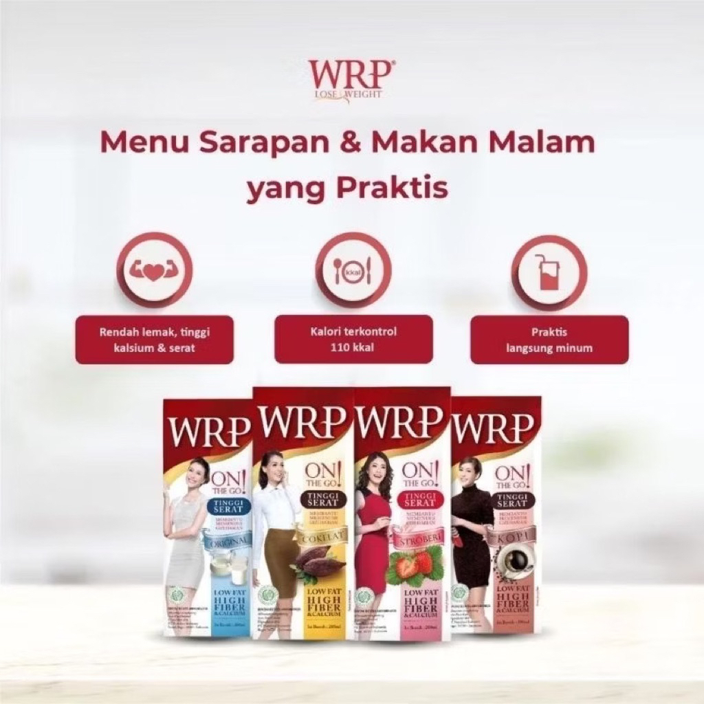 

WRP On The Go 200ml (PROMO) Pengganti Makan COKLAT KOPI STRAWBERRY ORIGINAL Meal Replacement