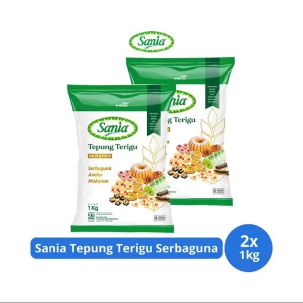 

SANIA Tepung Terigu Serbaguna 1 kg x 2 pcs