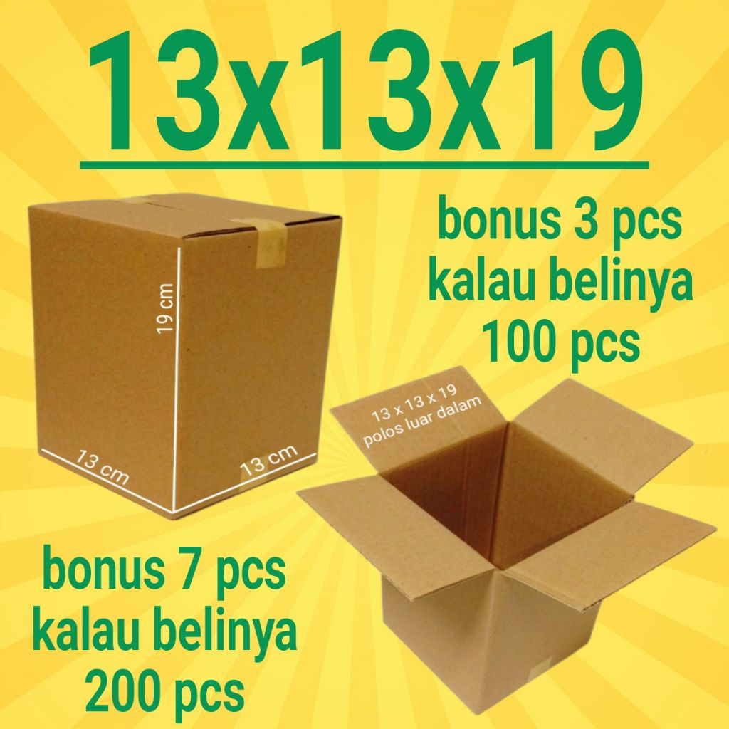 

Kardus Packing Ukuran 13x13x19