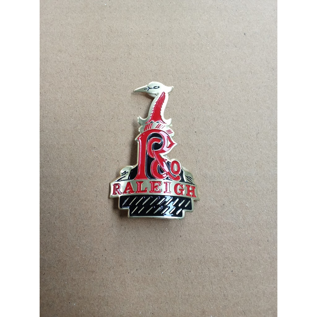 Emblem Sepeda Onthel Merk Raleigh Garis Hitam