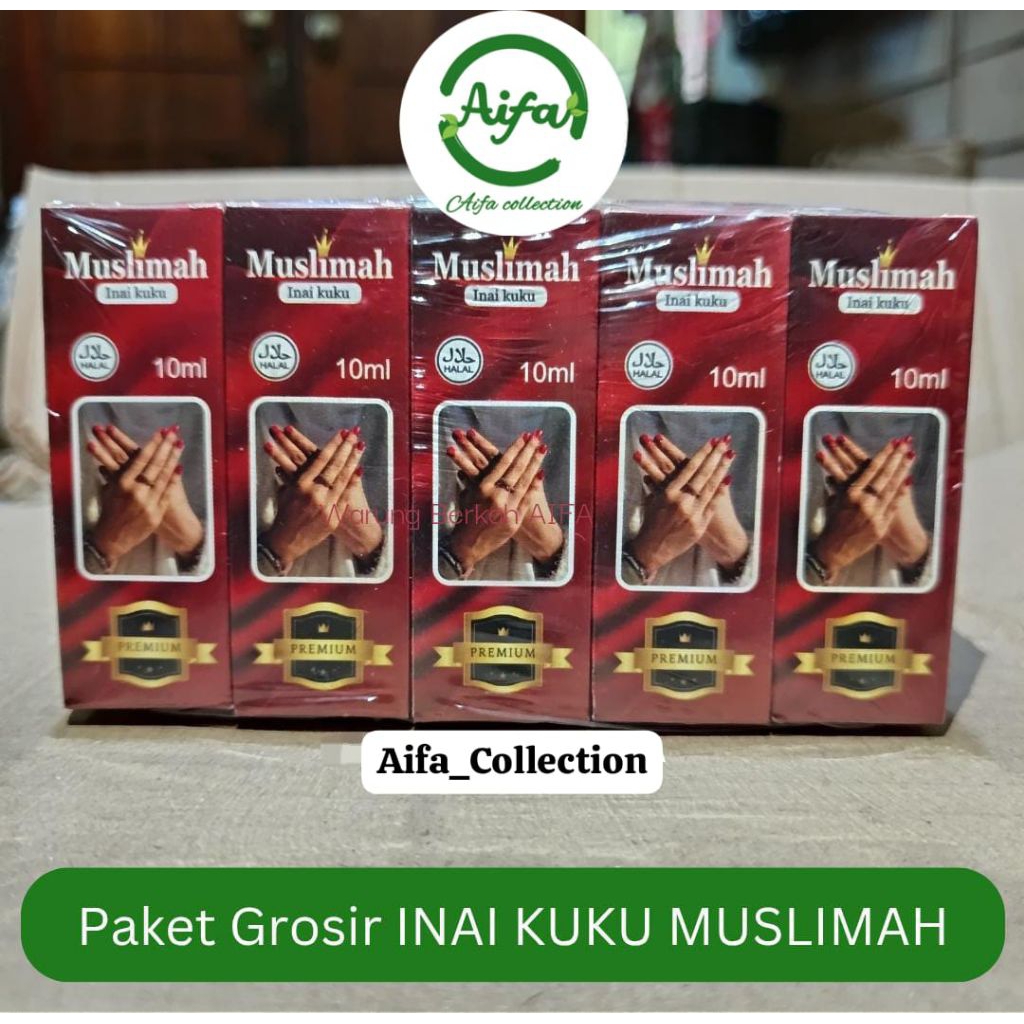 Paket Grosir Inai Muslimah 10 Pcs Henna Kuku Halal Sah Dipakai Sholat