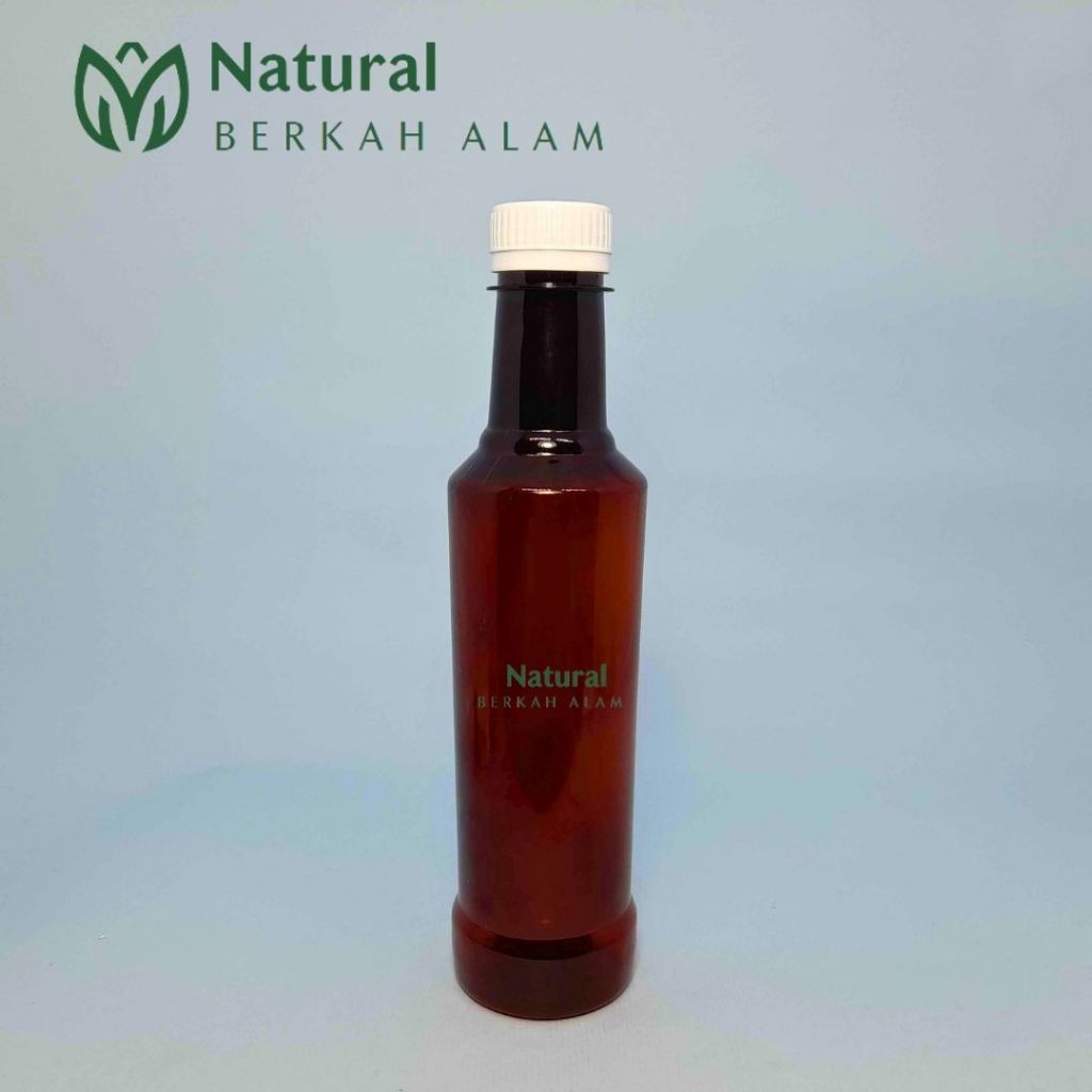 Botol 350 Ml Marjan Coklat Trans Tutup Plastik / Botol Plastik / Botol / Botol Minuman / Botol Sirup