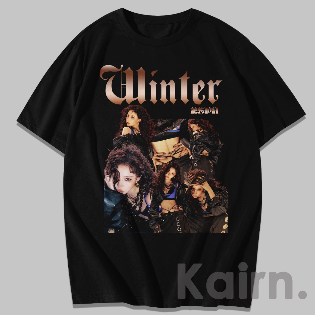 KAIRN - Kaos Winter Aespa / Dirty Work / Kaos AESPA / Kaos Kpop / Fansmerch