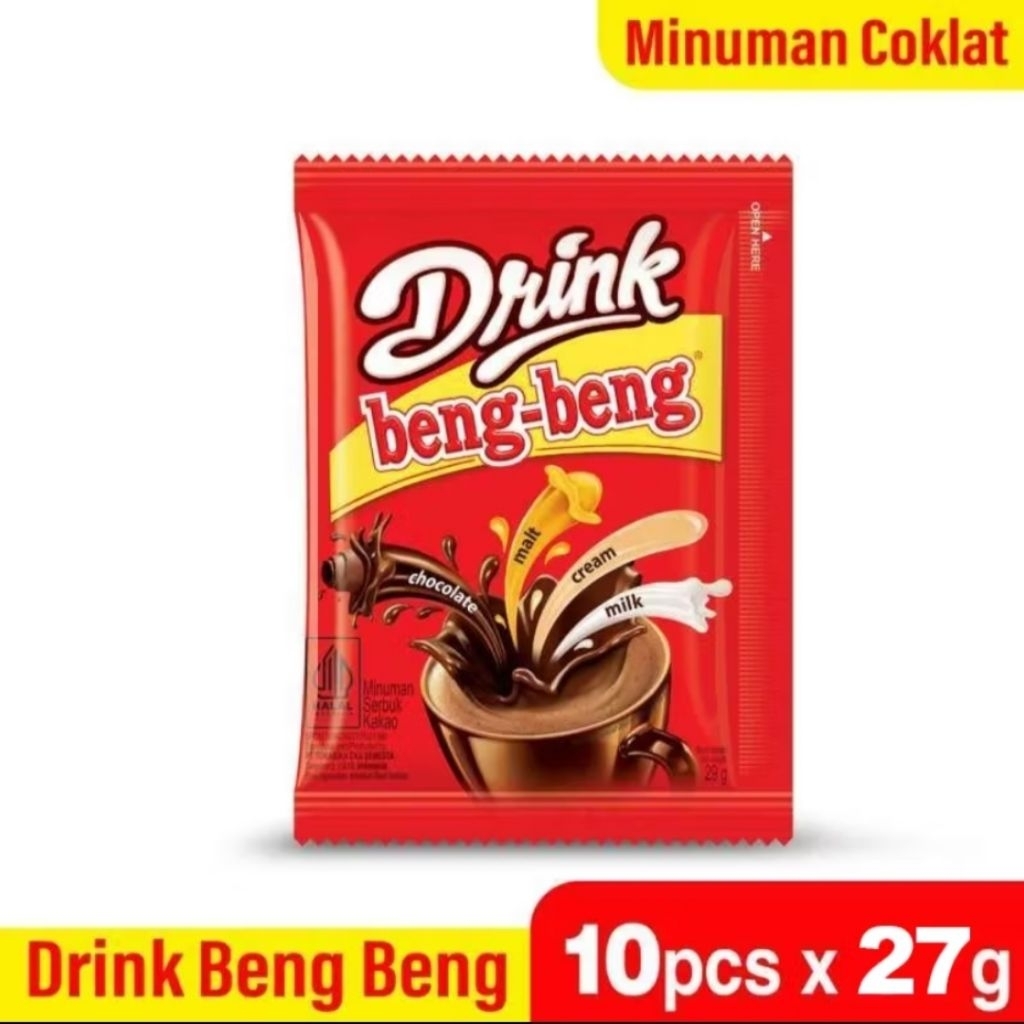 

Drink Beng-Beng Minuman Serbuk Kakao/ Seduh panas dan dingin/ 1 Renceng 10 Sachet x 27 gr