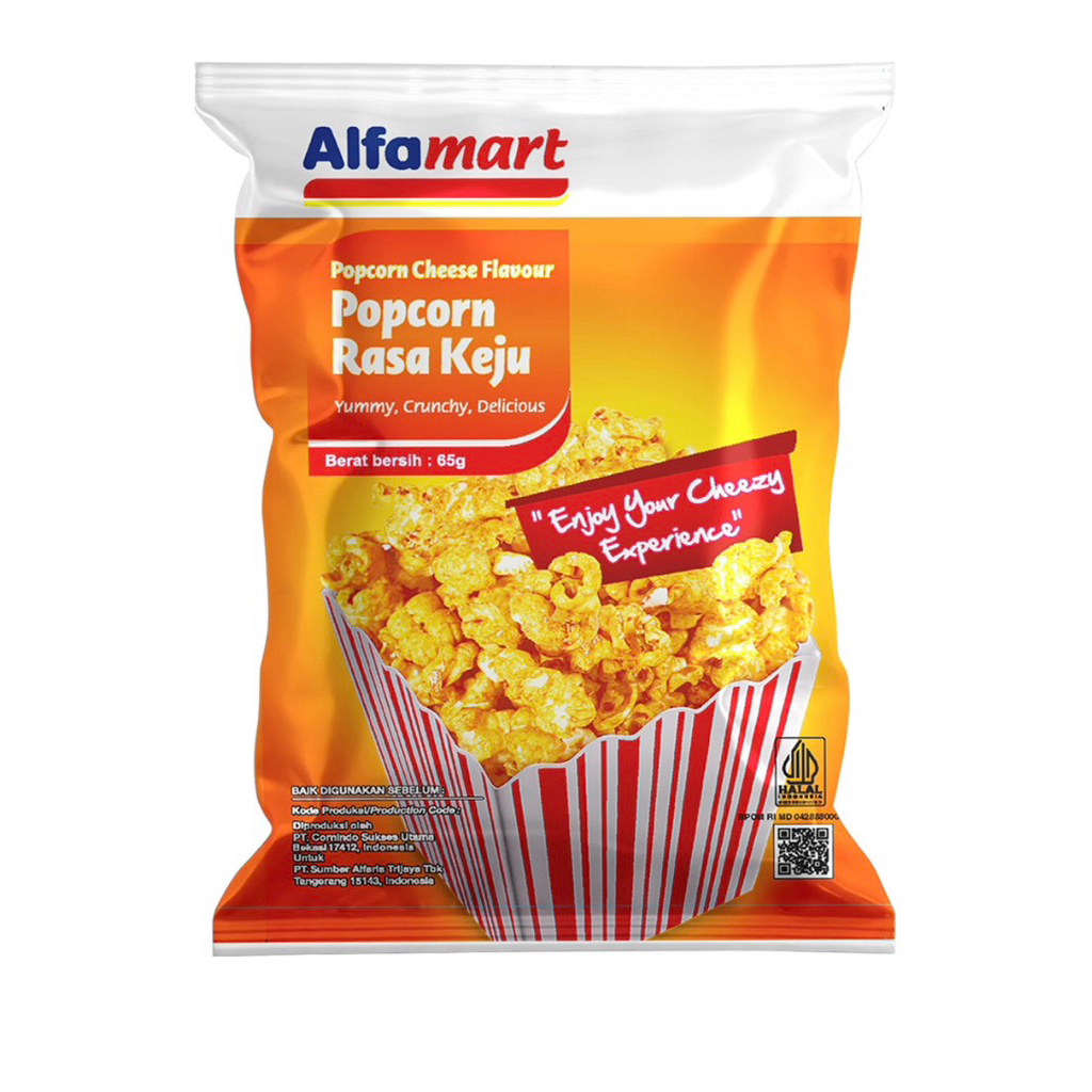 

Popcorn keju 65 gram merek Alfamart